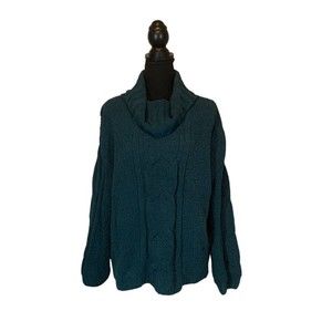 Deep Teal Seven7 Ladies Chenille Sweater Size Small